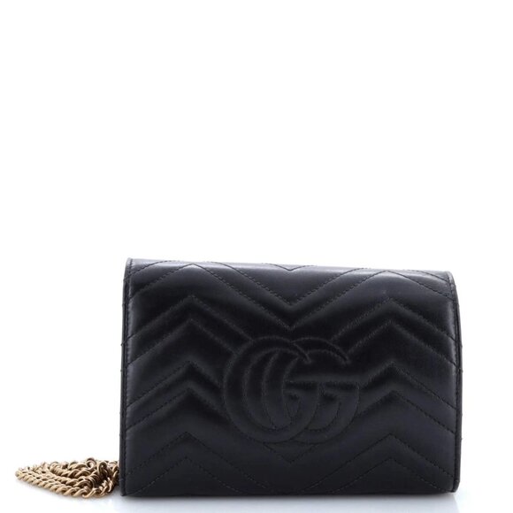 Gucci GG Marmont Chain Wallet Matelasse Leather Mini reb-735-091825 - Picture 2 of 7